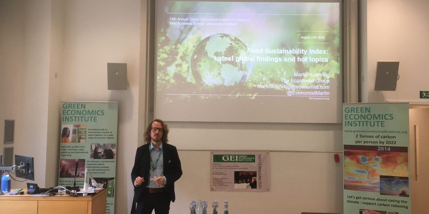 Presenting at the Green Economics Institute's annual conference